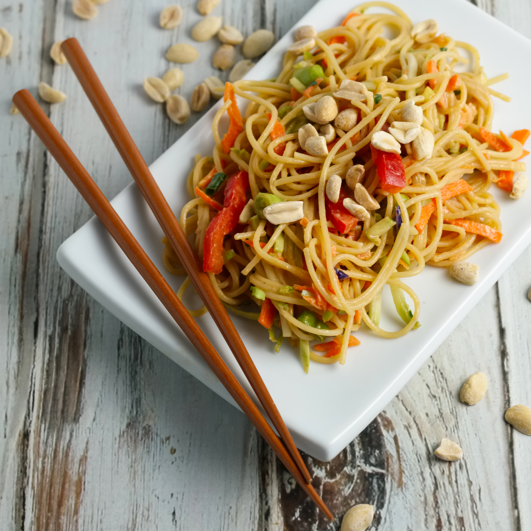 Meatless Friday Peanut Noodles Three Ways